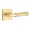 Emtek 5110 Myles Lever with Square Rosette Satin Brass