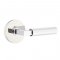 Emtek 5109 L-Square Faceted Lever with Disk Rosette Polished Chrome