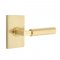 Emtek 5112 L-Square Faceted Lever with Modern Rectangular Rosette Satin Brass