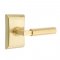 Emtek 5111 L-Square Faceted Lever with Neos Rosette Satin Brass