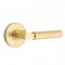Emtek 5109 L-Square Hammered Lever with Disk Rosette Satin Brass