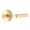Emtek 5107 L-Square Hammered Lever with Modern Rosette Satin Brass