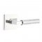 Emtek 5110 L-Square Hammered Lever with Square Rosette Polished Chrome