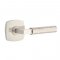 Emtek 5316 L-Square Hammered Lever with Urban Modern Rosette Satin Nickel