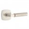 Emtek 5316 L-Square Knurled Lever with Urban Modern Rosette Satin Nickel