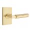 Emtek 5112 L-Square Tribeca Lever with Modern Rectangular Rosette Satin Brass