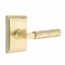 Emtek 5111 L-Square Tribeca Lever with Neos Rosette Satin Brass