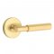 Emtek 5109 T-Bar Faceted Lever with Disk Rosette Satin Brass