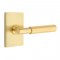 Emtek 5112 T-Bar Faceted Lever with Modern Rectangular Rosette Satin Brass