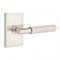 Emtek 5112 T-Bar Faceted Lever with Modern Rectangular Rosette Satin Nickel