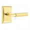 Emtek 5111 T-Bar Faceted Lever with Neos Rosette Unlacquered Brass