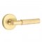 Emtek 5109 T-Bar Hammered Lever with Disk Rosette Satin Brass