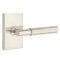 Emtek 5112 T-Bar Hammered Lever with Modern Rectangular Rosette Satin Nickel