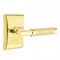 Emtek 5111 T-Bar Knurled Lever with Neos Rosette Unlacquered Brass