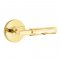Emtek 5109 T-Bar Tribeca Lever with Disk Rosette Unlacquered Brass