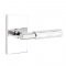 Emtek 5112 T-Bar Tribeca Lever with Modern Rectangular Rosette Polished Chrome