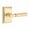 Emtek 5111 T-Bar Tribeca Lever with Neos Rosette Satin Brass