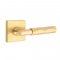 Emtek 5110 T-Bar Tribeca Lever with Square Rosette Satin Brass