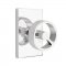 Emtek 5112 Spoke Knob with Modern Rectangular Rosette Polished Chrome