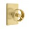 Emtek 5112 Spoke Knob with Modern Rectangular Rosette Satin Brass