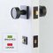 Emtek #8383 Wilshire, Double Rosettes with Indicator, Thumbturn Privacy Bolt,  Sample