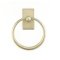 Emtek Sandcast Bronze Towel Ring with #3 Rosette, Tumbled White Bronze (TWB) Finished