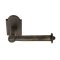 Emtek Sandcast Bronze Paper Holder Bar Style with #1 Rosette, Medium Bronze Patina Finish (MB) Finished