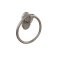 Emtek Wrought Steel Towel Ring with #1 Rosette, Satin Steel Finish (SWS) Finished