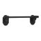 Emtek 25024 Wrought Steel Towel Bar with #1 Rosettes in Flat Black Steel
