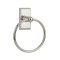 Emtek Traditional Brass Towel Ring with Brass Rectangular Rosette, Polished Nickel (US14) Finished