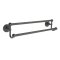 Emtek 26031 Traditional Brass Double Towel Bar with Regular Rosette, Oil-Rubbed Bronze (US10B) Finished
