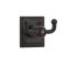 Emtek Traditional Brass Double Hook with Brass Wilshire Rosette Oil-Rubbed Bronze (US10B)  Finished