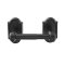 Emtek Tuscany Bronze Paper Holder Spring Rod Style With #11 Rosette, Flat Black Bronze Patina Finish (FB)