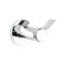 Emtek 2809 Modern Brass Double Hook With Brass Disk Rosette, Polished Chrome (US26) Finished