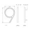Emtek Modern House Numbers 9 digit Specs