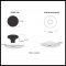 Product Specs for Emtek 8030 Ebony Knob with Porcelain Rosette