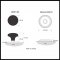 Product Specs for Emtek 8100 Ebony Knob with Regular Rosette