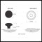 Product Specs for Emtek 8101 Ebony Knob with Rope Rosette