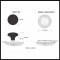 Product Specs for Emtek 8107 Ebony Knob with Ribbon & Reed Rosette