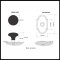 Product Specs for Emtek 8120 Ebony Knob with Oval Rosette