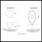 Product Specs for Emtek 8120 Ice White Knob with Oval Rosette