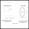 Product Specs for Emtek 8120 Lowell Crystal Knob with Oval Rosette
