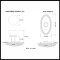 Product Specs for Emtek 8120 Providence Crystal Knob with Oval Rosette