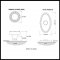 Product Specs for Emtek 8120 Ribbon & Reed Knob with Oval Rosette