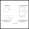 Product Specs for Emtek 8121 Ice White Knob with Rectangular Rosette