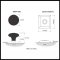Product Specs for Emtek 8131 Ebony Knob with Quincy Rosette