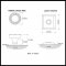 Product Specs for Emtek 8131 Ribbon & Reed Knob with Quincy Rosette