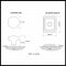 Product Specs for Emtek 8161 Ice White Knob with Wilshire Rosette
