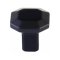 Emtek #86612 Hollywood Regency Collection, Riviera Square Cabinet Knob, Flat Black (US19) Finish