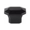 Emtek #86613 Hollywood Regency Collection, Riviera Rectangular Cabinet Knob, Flat Black (US19) Finish